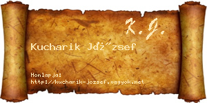 Kucharik József névjegykártya